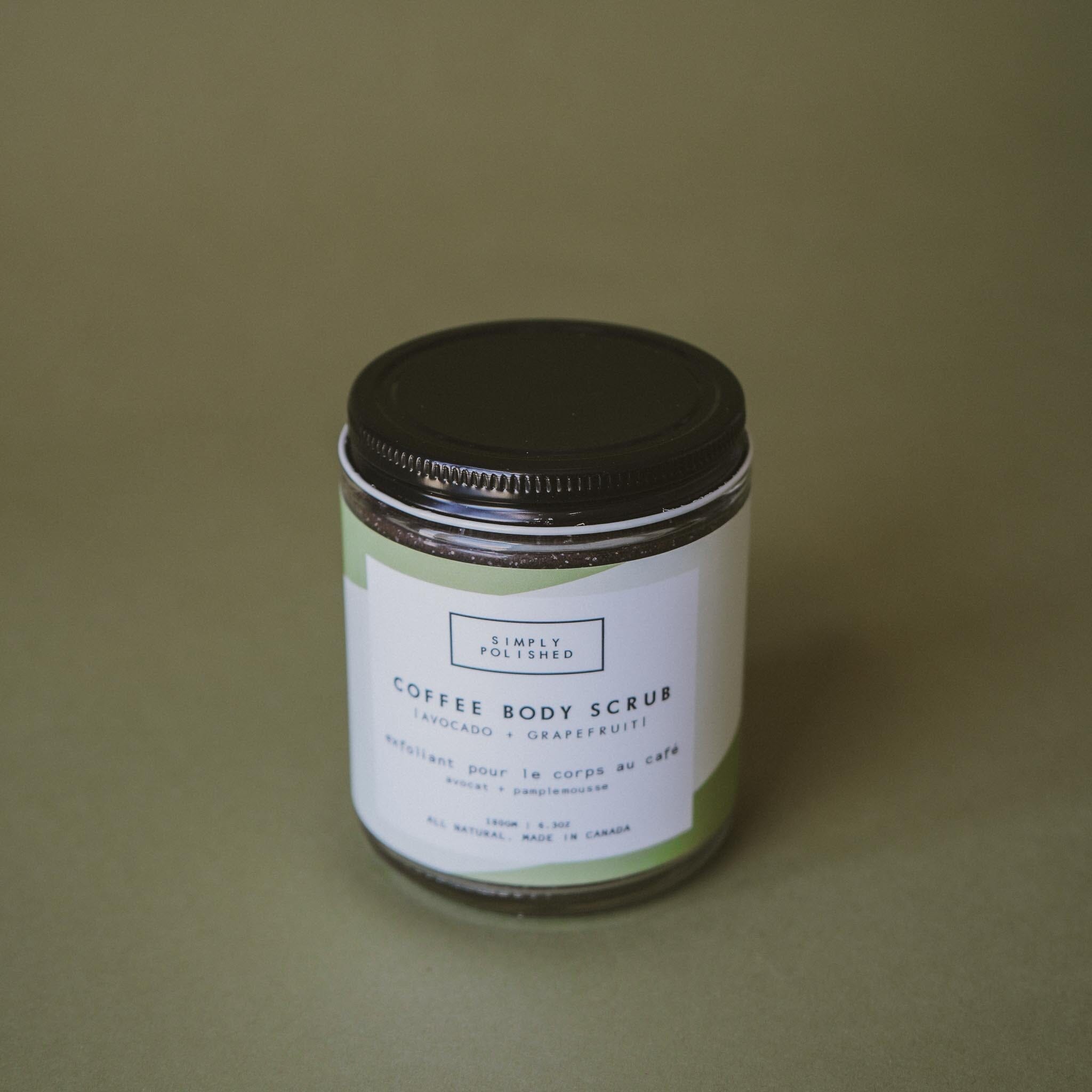 Grapefruit + Avocado Coffee Body Scrub Rosso Coffee