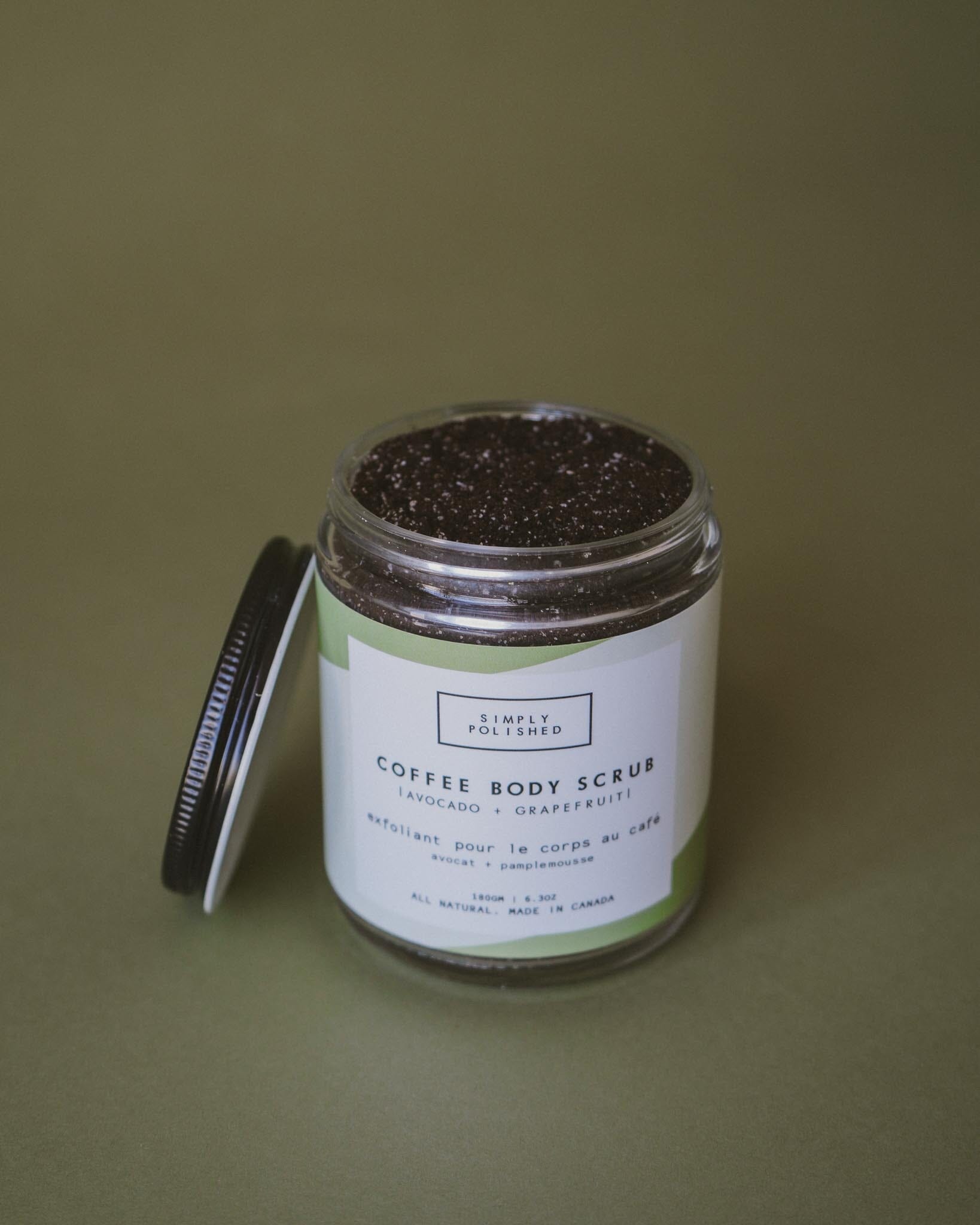 Grapefruit + Avocado Coffee Body Scrub Rosso Coffee