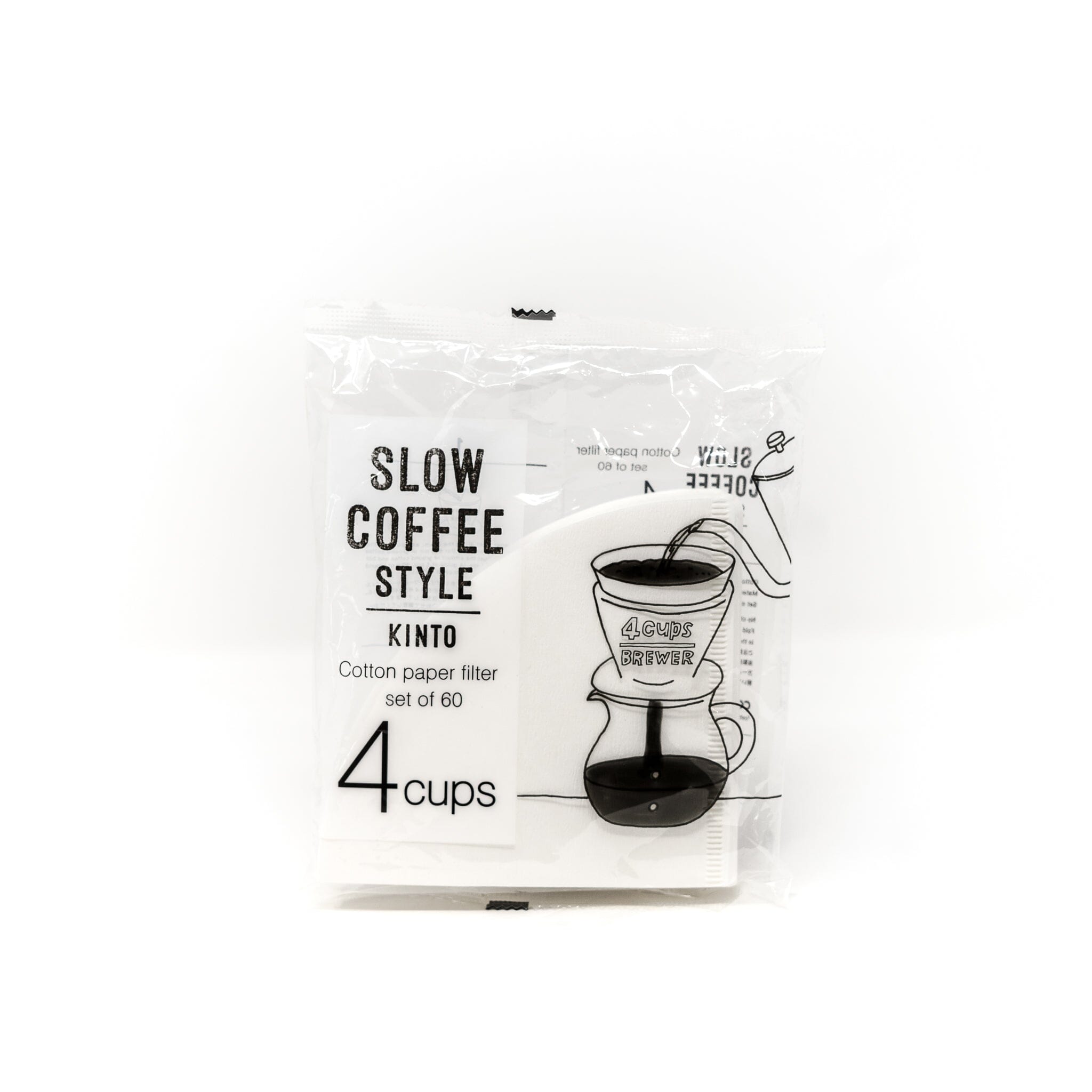 Kinto Slow Style Paper Filter 4 Cup Retail Web Brewing Essentials 